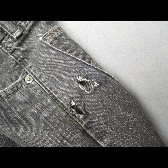 Levis 514 Jeans 30x33 Mens Black 100% Cotton Denim Distressed - Picture 5 of 9